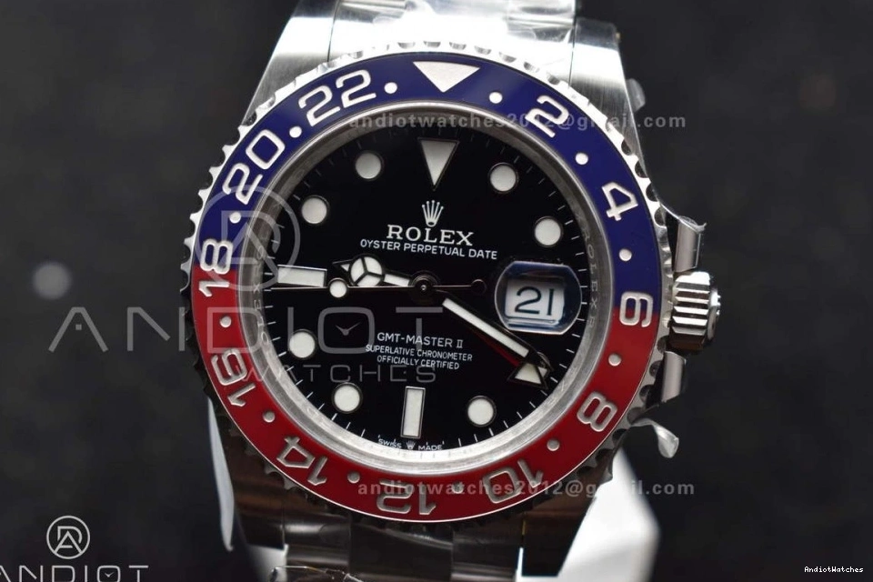 866 CHS Bracelet BLRO Edition Factory Best 1:1 GMT II RelaxedFit Dial VR3285 Oyster Weight Gold Blue Master on Gain 126719 0908